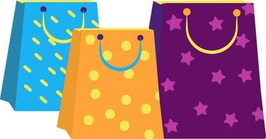 isoliert bunt Diwali Einkaufen Tasche Symbol im eben Stil. vektor