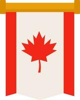 kanada vimpel flagga ikon i platt stil. vektor