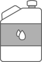 Tropfen auf Kanister Symbol im Weiß und grau Farbe. vektor