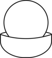 Kristall Ball Symbol im schwarz Umriss. vektor