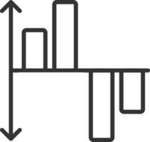 infographic Diagram ikon i svart översikt. vektor