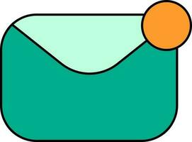 Grün und Orange Email Symbol oder Symbol. vektor