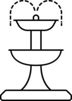 schwarz Schlaganfall Brunnen Symbol im eben Stil. vektor