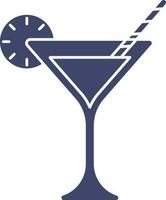 Illustration von Cocktail trinken Symbol im Blau Farbe. vektor