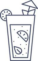 Illustration von Limonade Glas mit Regenschirm Symbol. vektor