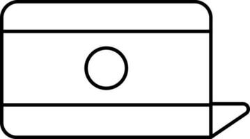 bärbar dator ikon i svart linje konst. vektor