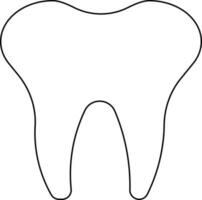 Zahn Symbol im schwarz Umriss. vektor