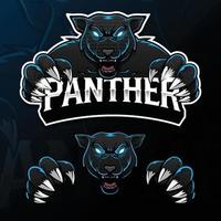 böse Wildtier Panther Esport Logo Illustration vektor