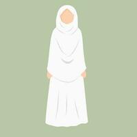 kvinnor bär Ihram kläder vektor