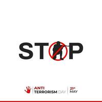 National Anti Terrorismus Tag Sozial Medien Post vektor