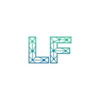 abstrakt brev om logotyp design med linje punkt förbindelse för teknologi och digital företag företag. vektor