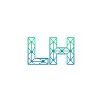 abstrakt Brief lh Logo Design mit Linie Punkt Verbindung zum Technologie und Digital Geschäft Unternehmen. vektor