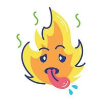 modisch Feuer Emoji vektor