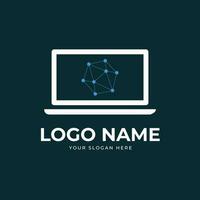 Laptop Logo Design Vektor Vorlage