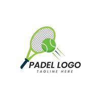 padel sport logotyp design mall platt stil tennis illustration vektor