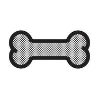 hund ben vektor ikon logotyp polka punkt mönster franska bulldogg valp symbol illustration