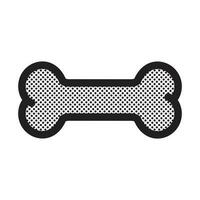 Hund Knochen Vektor Symbol Logo Polka Punkt Muster Französisch Bulldogge Hündchen Symbol Illustration