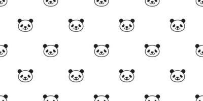 Björn sömlös mönster panda vektor polär Björn bambu teddy scarf isolerat bricka bakgrund tecknad serie upprepa tapet klotter illustration vit
