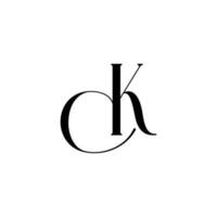 ck Brief Logo Design mit kreativ modern modisch kostenlos Vektor