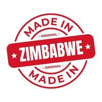 tillverkad i zimbabwe stämpel logotyp ikon symbol design. täta nationell original- produkt bricka. vektor illustration