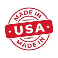 tillverkad i USA stämpel logotyp ikon symbol design. täta nationell original- produkt bricka. vektor illustration