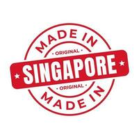 tillverkad i singapore stämpel logotyp ikon symbol design. täta nationell original- produkt bricka. vektor illustration