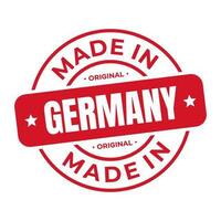 tillverkad i Tyskland stämpel logotyp ikon symbol design. täta nationell original- produkt bricka. vektor illustration