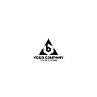 Dreieck b Logo Design Vektor
