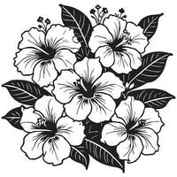 hibiskus reste sig blomma vektor illustration, blomma vektor illustration.