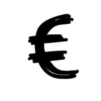 skizziert Währung Geld Finanzen Zeichen Symbole Euro, Dollar, Yen, Pfund Satz. Vektor Illustration im Hand gemacht Karikatur Gekritzel Stil isoliert auf Weiß Hintergrund. zum Präsentation, Geschäft, dekorieren.