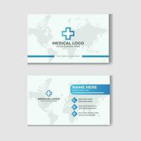 Blau und Weiß modern Geschäft, Gesundheitspflege, medizinisch Karte Vorlage oder medizinisch Gesundheit Pflege Geschäft Karte kostenlos Vektor