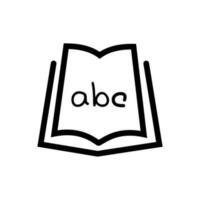 alfabet bok ikon vektor
