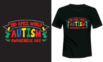 Autismus T-Shirt Design Vektor Illustration Typografie