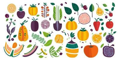 färgrik frukt vektor illustration. en vibrerande fest för de ögon
