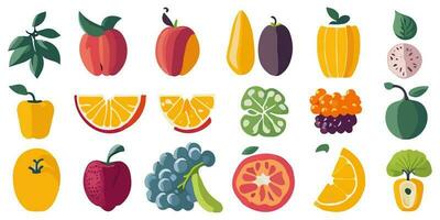 Vektor Illustration von Zitronen, Orangen, und Grapefruits
