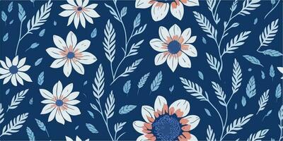 Jahrgang Blumen- Eleganz, zeitlos Vektor Illustration Muster