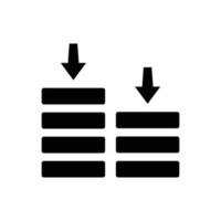 Symbol für finanzielle Verluste vektor