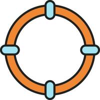 Ziel Symbol oder Symbol im Blau und Orange Farbe. vektor