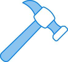isoliert Klaue Hammer Symbol im Blau und Weiß Farbe. vektor