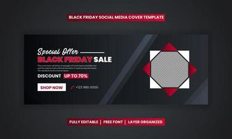 Black Friday Social Media Banner Vorlage Design vektor