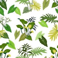 Hand gezeichnete tropische Blätter nahtloses Muster für dekorative Mode Stoff Textilbekleidung oder alle Druck vektor
