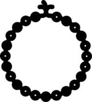 tasbih ikon eller symbol i svart Färg. vektor