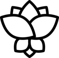 Lotus Symbol oder Symbol im eben Stil. vektor