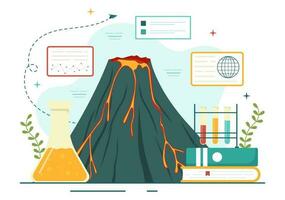 geolog vektor illustration med jord analys och funktioner av de jord för vetenskap, forskning eller expedition i platt tecknad serie hand dragen mallar