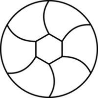 isolerat fotboll boll ikon i linje konst. vektor