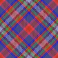 Stoff Textur prüfen von Muster Vektor nahtlos mit ein Textil- Plaid Tartan Hintergrund.