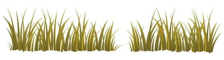 tecknad serie gräs löv samling vektor illustration isolerat på vit