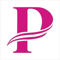 p Brief Logo-Design vektor