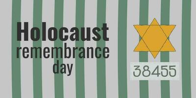 Denkmal Tag von das Völkermord jüdisch Personen. vektor