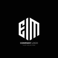 eim brev logotyp design polygon monogram ikon vektor mall